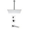 Thermostatic Tub and Shower Faucet Sets with Ceiling 12